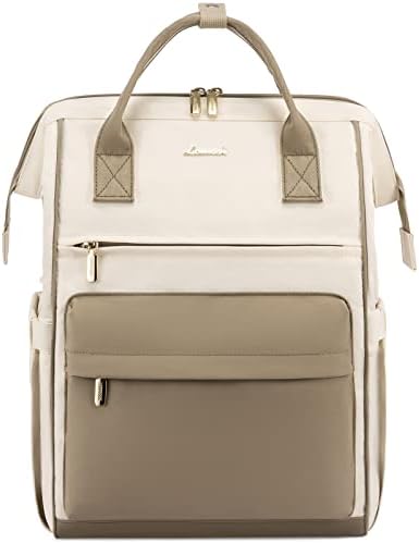 41nxpyeb6 l. ac .jpg LVOOK Rucksack Damen 15,6 Zoll Laptop Schulrucksack Wasserdicht mit USB & Laptopfach, ideal für Arbeit, Schule & Uni, Re