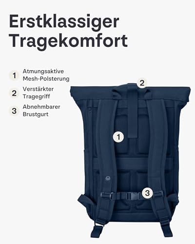 41owdutmskl. ac .jpg Johnny Urban Rucksack Damen und Herren - Allen Medium - Wasserabweisend - Mit Laptopfach für Uni, Fahrrad und Business -