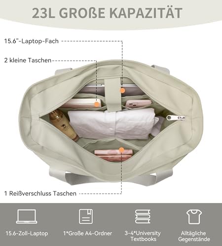 41ort1lte9l. ac .jpg KALIDI FANCY FOREST Groß Mit 15,6 Zoll Laptopfach Handtasche FüR Arbeit Uni Reisen