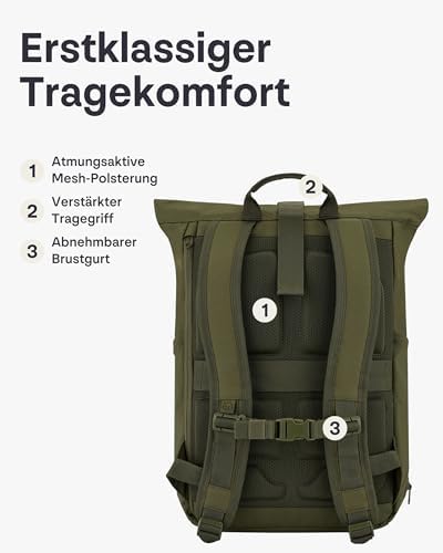 41owymnvaol. ac .jpg Johnny Urban Rucksack Damen und Herren - Allen Medium - Wasserabweisend - Mit Laptopfach für Uni, Fahrrad und Business -