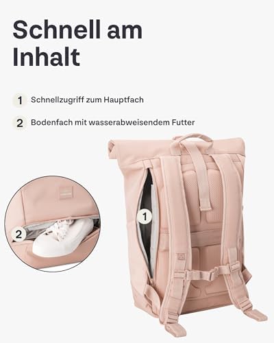 41pp vya9tl. ac .jpg Johnny Urban Rucksack Damen und Herren - Allen Medium - Wasserabweisend - Mit Laptopfach für Uni, Fahrrad und Business -