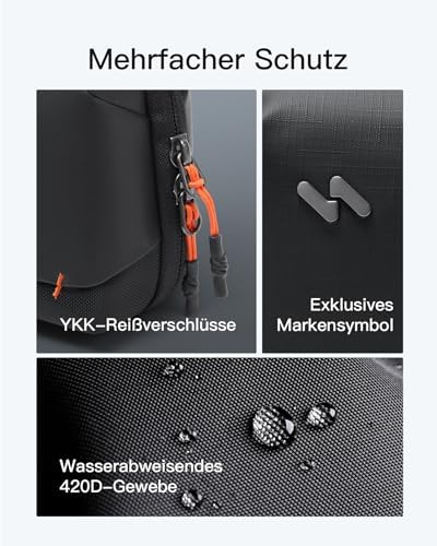 41pt3iiixyl. ac .jpg Portabler Kabeltasche Inateck, Spritzwassergeschützte Organisator für Elektronik, Reisezubehör, Kabel, Power Banks, Hubs