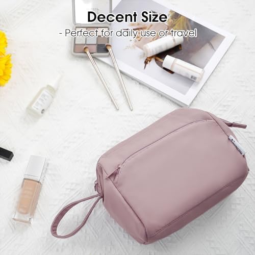 41q2pke6lfl. ac 1.jpg Narwey Minzgrün Kulturtasche Damen Reise Make-up-Tasche Weit Offene Tasche Kosmetiktasche