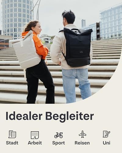 41qh8zuouzl. ac .jpg Johnny Urban Rucksack Damen und Herren - Allen Medium - Wasserabweisend - Mit Laptopfach für Uni, Fahrrad und Business -
