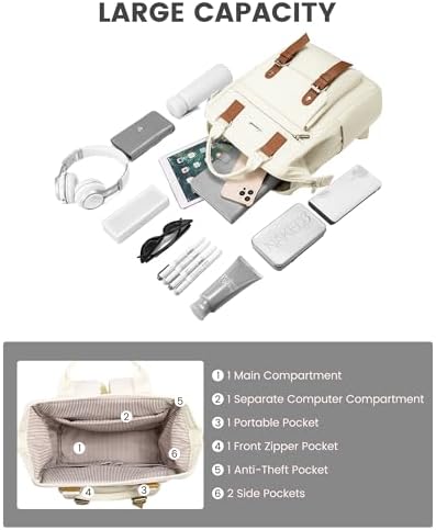 41qlfkg0rcl. ac .jpg LOVEVOOK Damen Wasserdicht Schulrucksack Schwarzujetzt shoppen! OEKO-TEX STANDARD 100