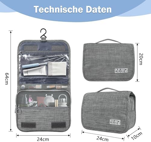 41qmvujls3l. ac .jpg C-easb Kulturtasche zum Aufhängen für Badezimmer, gehende Reise-Kulturtasche für Damen und Herren