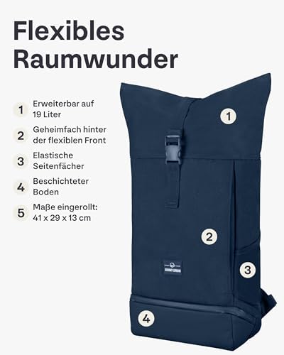 41r vw3hvzl. ac .jpg Johnny Urban Rucksack Damen und Herren - Allen Medium - Wasserabweisend - Mit Laptopfach für Uni, Fahrrad und Business -