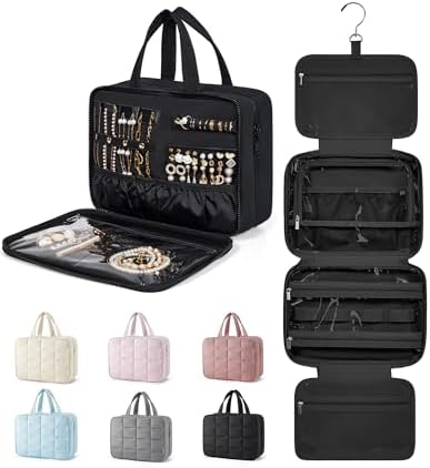 41r9mmo443l. ac 1.jpg Bagsmart Großkulturtasche für Damen zum Aufhängen | Bagsmart Reisepuffer Kosmetiktasche Dame | Bagsmart Schmuck Organiz