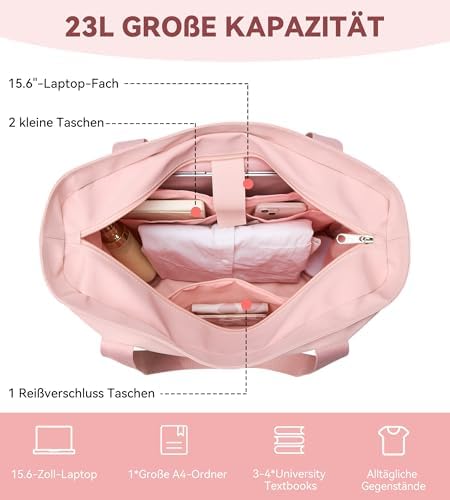 41riiknx3el. ac .jpg KALIDI FANCY FOREST Groß Mit 15,6 Zoll Laptopfach Handtasche FüR Arbeit Uni Reisen