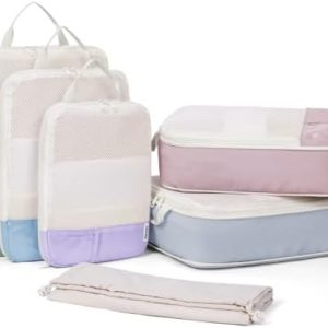 Narwey 6-Teilige Packing Cubes Koffer Organizer Set für Reisende und Reiseerleichterung