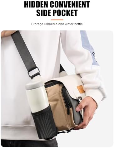 41sjg7axynl. ac .jpg Cwatcun Wasserdichte Kameratasche für Spiegelreflex und Kompaktkamera Cwatcun Vintage Kamera Messenger Tasche für System