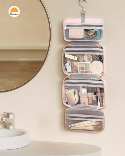 41so8jd2kjl. ac .jpg Chakipee Wasserdichte Reisekulturbeutel zum Aufhängen für Damen – Leichte Waschtasche mit Klarfenster, Ideal für Make-up