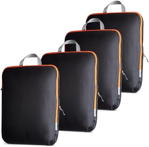 41srqutnvgl. ac .jpg OW-Travel Koffer Kompression Packwürfel für Reiseurlaub und Business Reisen. 4stückiger Koffer Organizer. Reisetasche Ko