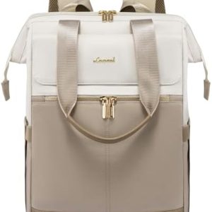 LUV VOOK Damen Rucksack, 15,6 Zoll Laptop, Wasserdicht, Schultasche & Arbeitstasche 2 in 1, OEKO-TEX STANDARD 100