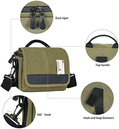 41tfmfev7cl. ac .jpg Besfoto Kameratasche SLR spiegellose Kamera wasserdichte Tasche Outdoor Fotografie Militärgrün