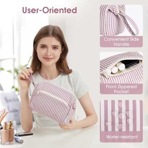 41tovjfrhyl. ac 1.jpg Narwey Minzgrün Kulturtasche Damen Reise Make-up-Tasche Weit Offene Tasche Kosmetiktasche