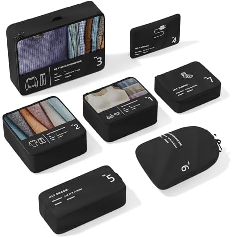 41uu97uaiwl. ac .jpg Reise Kleidertaschen Yomisee Packing Cubes Koffer Organizer Beige