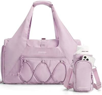 41vdymezjzl. ac .jpg Bagsmart Sporttasche für Damenaktiv mit Schuhfach, Weekender und Wasserschutz für Workoutraum Yogatrainings, Kamel