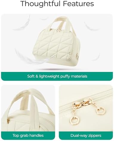 41vgka19iyl. ac .jpg Bagsmart Kulturtasche Damen, große Reise Kulturbeutel, bauschige Kosmetiktasche, Reisetasche für Makeup Bag und Kosmetik