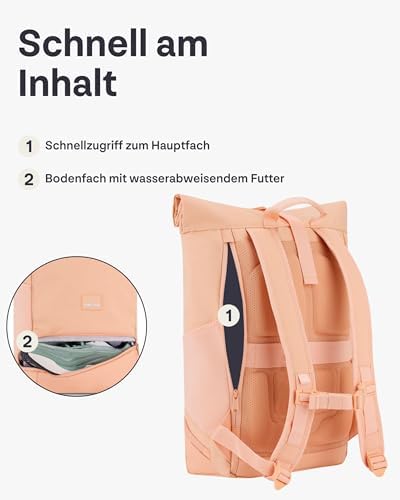 41vxib6ls2l. ac .jpg Johnny Urban Rucksack Damen und Herren - Allen Medium - Wasserabweisend - Mit Laptopfach für Uni, Fahrrad und Business -