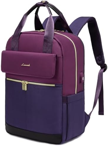 41vfnbjtf0l. ac .jpg LOVEVOOK Damen Rucksack, 15,6 Zoll Laptop Schulrucksack, Wasserdicht, Reiserucksack, Beige OEKO-TEX STANDARD 100