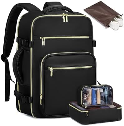 41vmjv6cisl. ac .jpg LARGE LOVEVOOK Rucksack Handgepäck Flugzeug, Reiserucksack Damen, 45x36x20 L Laptop 17 Zoll, Beige