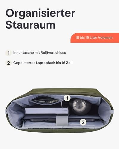 41wbgovpel. ac .jpg Johnny Urban Rucksack Damen und Herren - Allen Medium - Wasserabweisend - Mit Laptopfach für Uni, Fahrrad und Business -