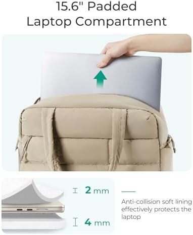 41wi99et0kl. ac .jpg BagSmart Wasserabweisende Puffer Reisetasche für Damen zum Weekender und Sport | BagSmart kleine Sporttasche mit Schuhf