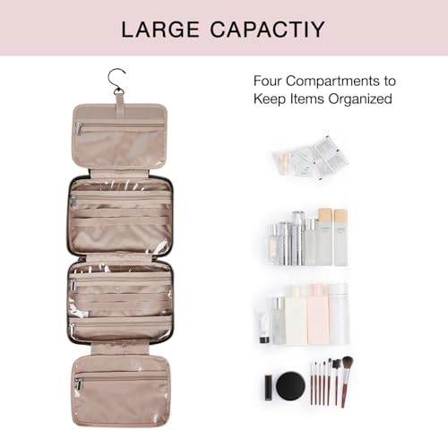 41x7ecvu0sl. ac .jpg Bagsmart Kulturbeutel für Damen zum Aufhängen, Transparente Kosmetiktasche, Reisetaschentasche