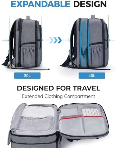 41xcvv9htel. ac .jpg BagSmart Kamerarucksack Wasserdicht für Fotografen, 15,6-Zoll Laptopfach, Schwarz