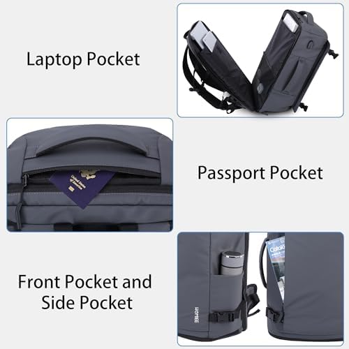 41xmtq0vytl. ac .jpg HOMIEE Reiserucksack 40L Herren Wasserdicht Laptoprucksack Kabinenrucksack Trip Weekender Trip Camping