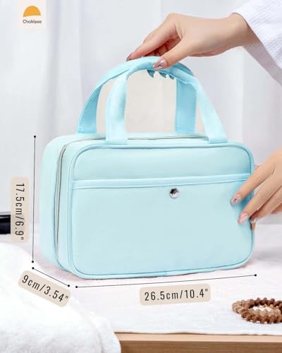 41xnj2oawyl. ac .jpg Chakipee Wasserdichte Reisekulturbeutel zum Aufhängen für Damen – Leichte Waschtasche mit Klarfenster, Ideal für Make-up