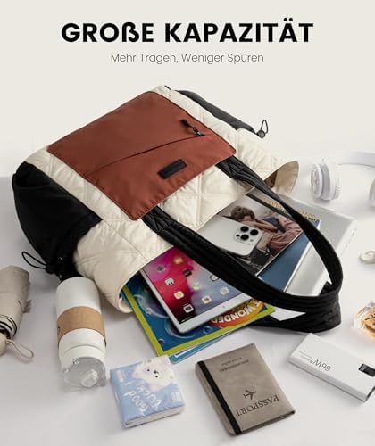 41xpzi9ptfl. ac .jpg LOVEVOOK Große Arbeitstasche für Damen mit Laptoptasche und Bürotasche OEKO-TEX STANDARD 100 Reise-Re Modelo LOVEVOOK Le