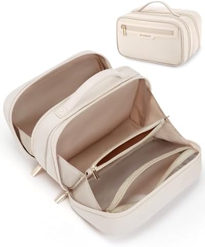 41xjk8wi7l. ac .jpg BagSmart Kosmetiktasche Make-up Organizer Große Kulturbeutel Weit zu öffnende, für Toilettenartikel in Reisegröße, Zubeh