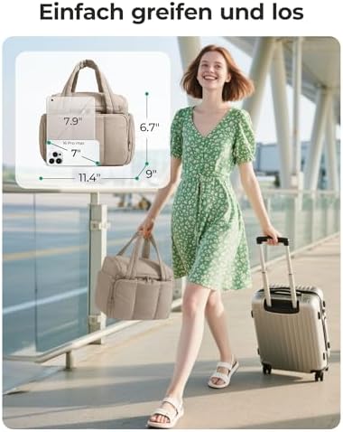 41y5ktffzql. ac .jpg Reise-Kulturbeutel Bagsmart, große Multi Taschen, für Frauen, zur Reise und Urlaubsplanung, mit vielen Taschen und Griff