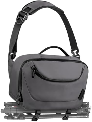 41yotupvgl. ac .jpg DSLR Kameratasche wasserdicht mit Stativhalterung Umhängetasche für Fotografen (Schwarz)