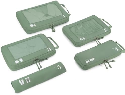 41yyjhd2ikl. ac .jpg ECOHUB 5 Teilige Kompression Koffer Organizer Set für Reiseglobalrecyclemax