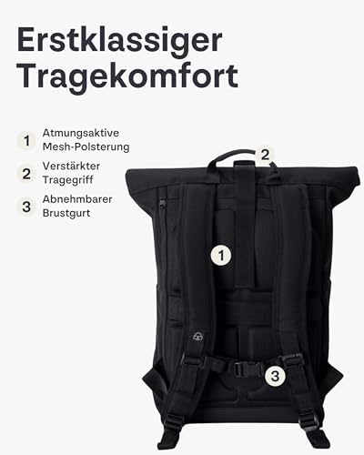 41yl9zeftml. ac .jpg Johnny Urban Rucksack Damen und Herren - Allen Medium - Wasserabweisend - Mit Laptopfach für Uni, Fahrrad und Business -