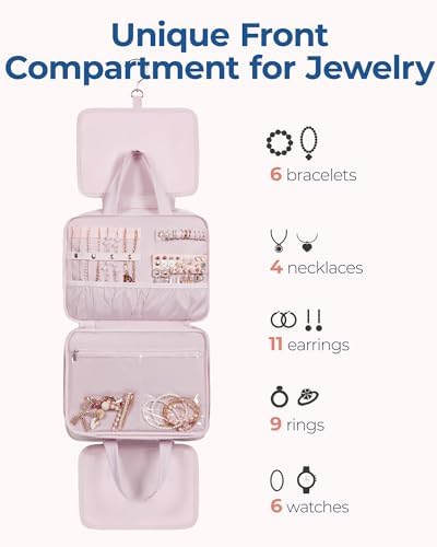 41ypecqfhrl. ac 1.jpg Bagsmart Großkulturtasche für Damen zum Aufhängen | Bagsmart Reisepuffer Kosmetiktasche Dame | Bagsmart Schmuck Organiz