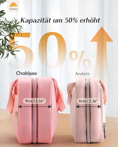 41zkffknjl. ac .jpg Chakipee Wasserdichte Reisekulturbeutel zum Aufhängen für Damen – Leichte Waschtasche mit Klarfenster, Ideal für Make-up