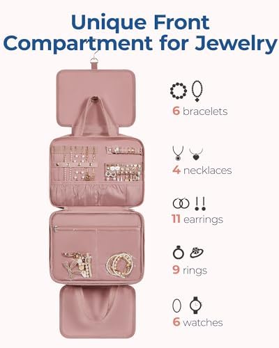 41zmfwltcnl. ac 1.jpg Bagsmart Großkulturtasche für Damen zum Aufhängen | Bagsmart Reisepuffer Kosmetiktasche Dame | Bagsmart Schmuck Organiz