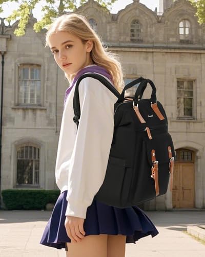 41zruaglnvl. ac .jpg LOVEVOOK Damen Wasserdicht Schulrucksack Schwarzujetzt shoppen! OEKO-TEX STANDARD 100
