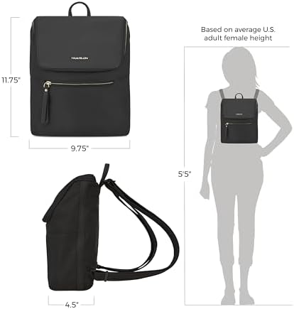 41adwjutzol. ac .jpg Travelon Unisex Anti-Diebstahl Addison Rucksack - Robust für Alle im Outdoor-Bereich mit anti-Raubfunktion und praktisch