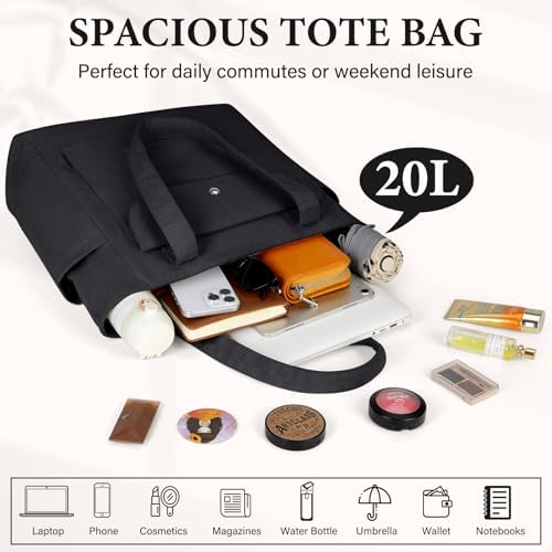 41abvfvlhjl. ac .jpg IGOLUMON Handtaschen Damen mit Reißverschluss und Magnetischer Druckknopf für Arbeit und Reisen - Große Tasche zum Trage