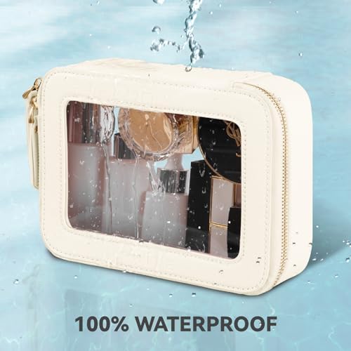 41ae7ltklal. ac .jpg Prite Transparent Kosmetiktasche Durchsichtig Kulturtasche Damen Reise Organizer Wasserdicht Auto Organizer