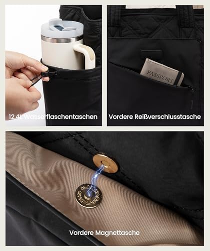 41ap5awy ol. ac .jpg LOVEVOOK Große Arbeitstasche für Damen mit Laptoptasche und Bürotasche OEKO-TEX STANDARD 100 Reise-Re Modelo LOVEVOOK Le