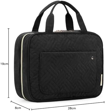 41aswlbr6yl. ac 1.jpg BagSmart Kulturbeutel Damen, Kulturtasche zum Aufhängen, Transparent für Makeup und Toilettenartikel, ideal für Reisen