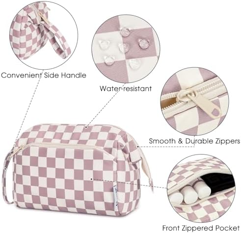 41bd 9wd2l. ac 1.jpg Narwey Minzgrün Kulturtasche Damen Reise Make-up-Tasche Weit Offene Tasche Kosmetiktasche