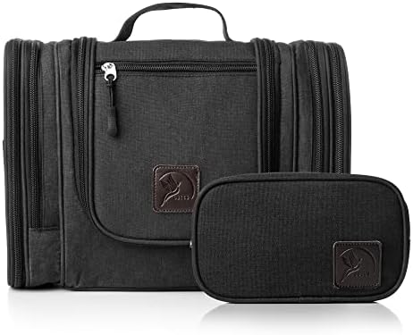 41blhqturrl. ac 1.jpg Obics Kulturbeutel Gross grau 8L XL - für Herren & Damen - zum Aufhängen & mit Spiegel - 10 Fächer - ideal für Camping &