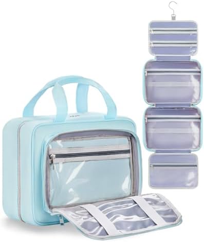 41c2gs5xfdl. ac .jpg Chakipee Wasserdichte Reisekulturbeutel zum Aufhängen für Damen – Leichte Waschtasche mit Klarfenster, Ideal für Make-up